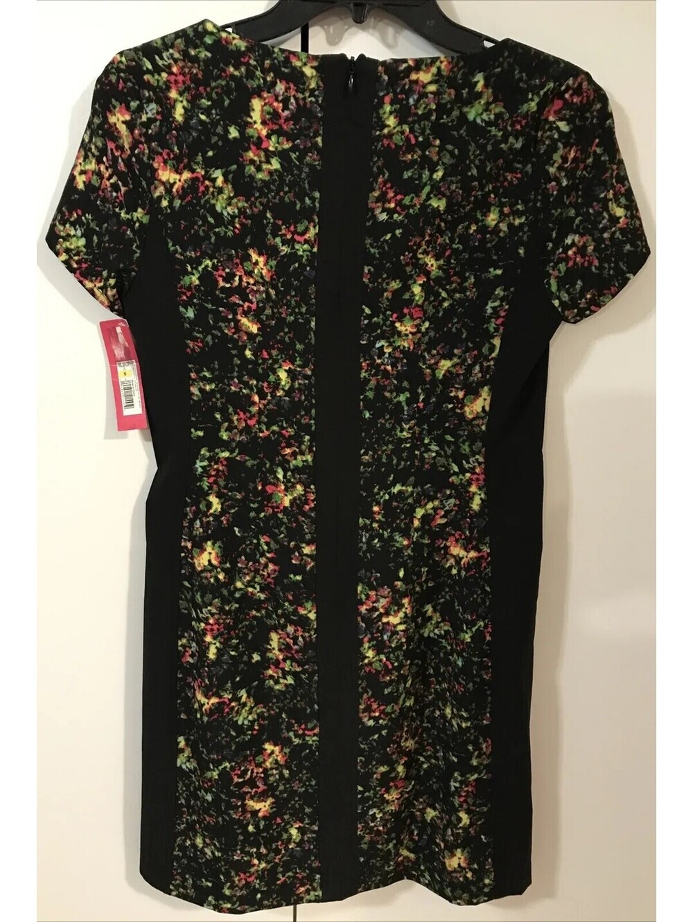 Xhilaration Womens Small Black Floral Knee Length Short-Sleeved Dress NWT! A189
